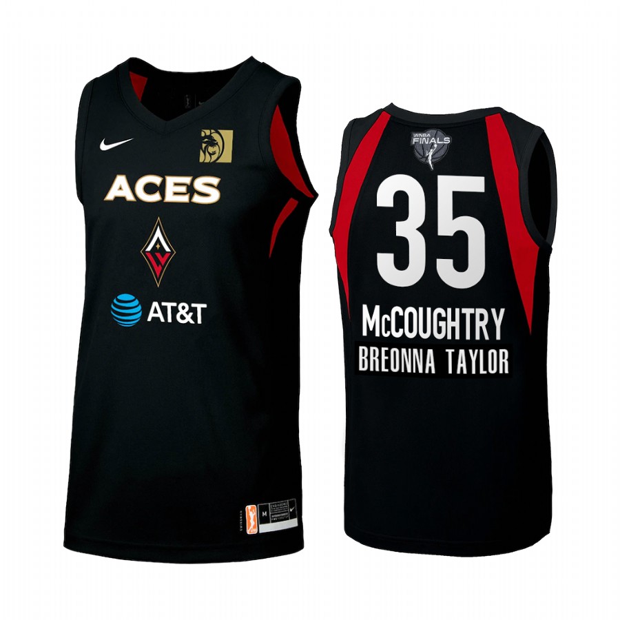 Las Vegas Aces Angel McCoughtry 2020 WNBA Finals Bound Breonna Taylor Patch Women Black #35 Jersey