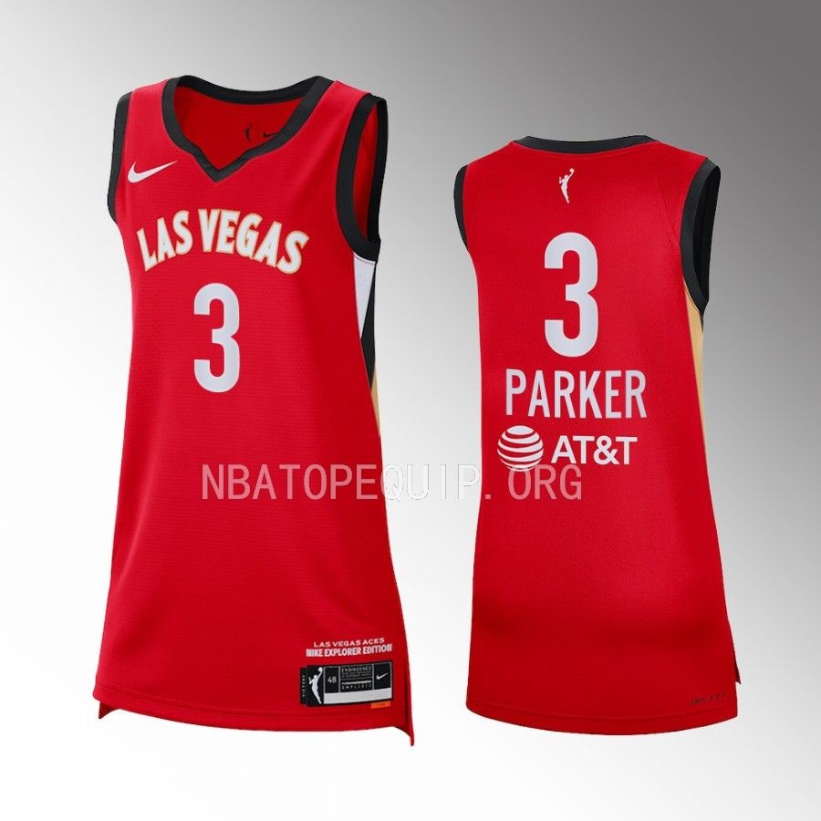 Las Vegas Aces Candace Parker Red #3 Explorer Edition Women Victory Jersey
