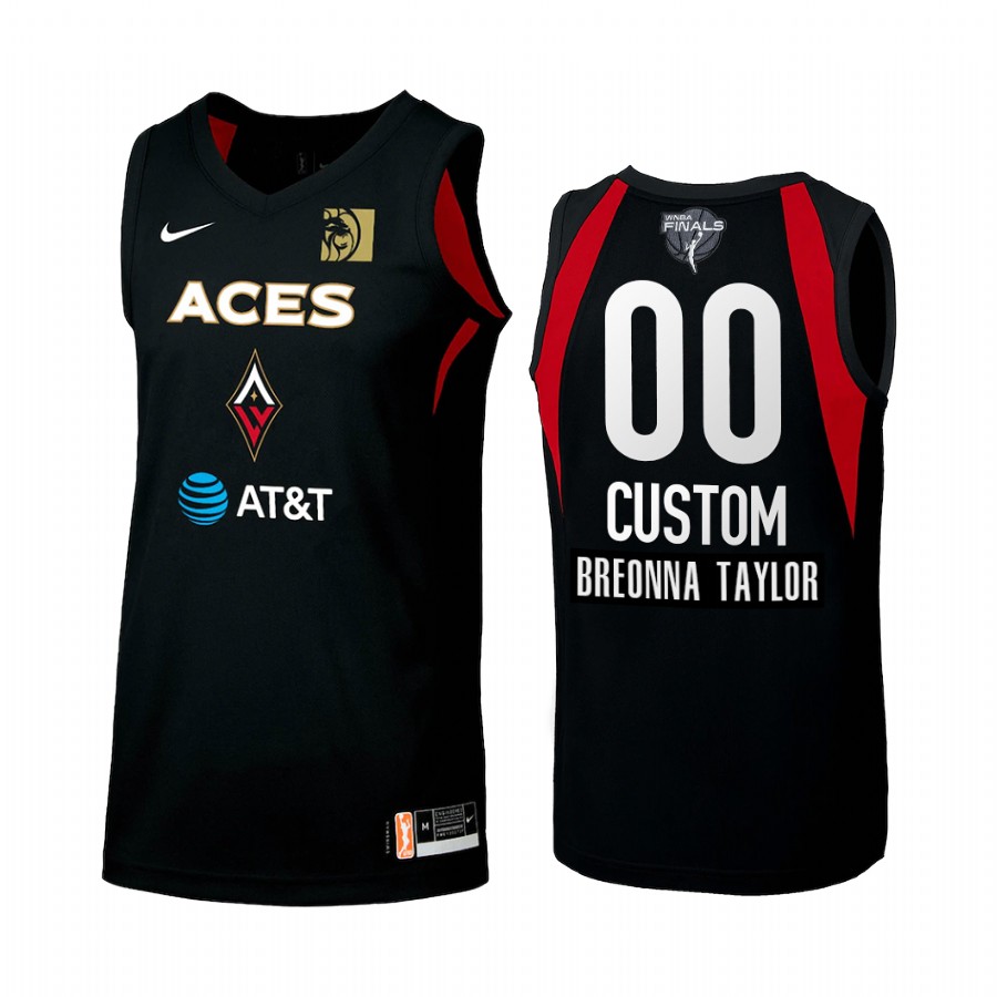 Las Vegas Aces Custom 2020 WNBA Finals Bound Breonna Taylor Patch Women Black #00 Jersey