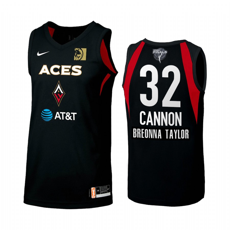 Las Vegas Aces Emma Cannon 2020 WNBA Finals Bound Breonna Taylor Patch Women Black #32 Jersey