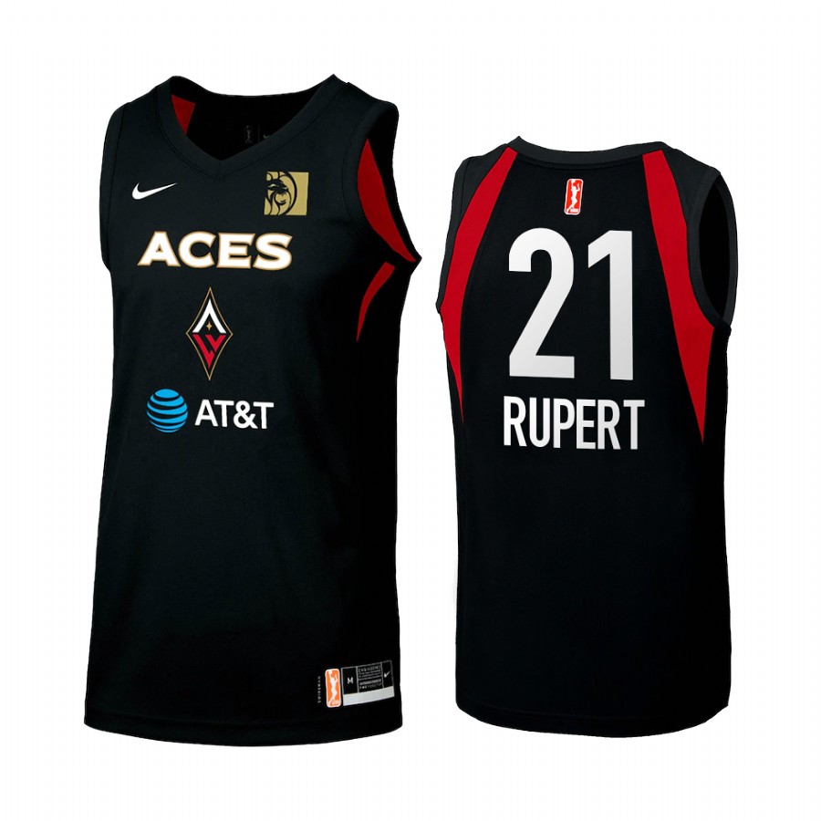 Las Vegas Aces Iliana Rupert 2021 WNBA Draft First round Women Black #21 Jersey