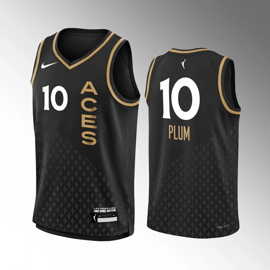 Las Vegas Aces Kelsey Plum 2022 Rebel Edition #10 Jersey WNBA Victory Player Youth Black