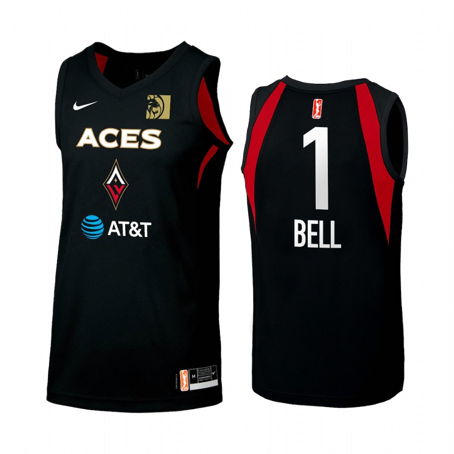 Las Vegas Aces Kierstan Bell 2022 WNBA Draft Black #1 Women Round 1 Jersey