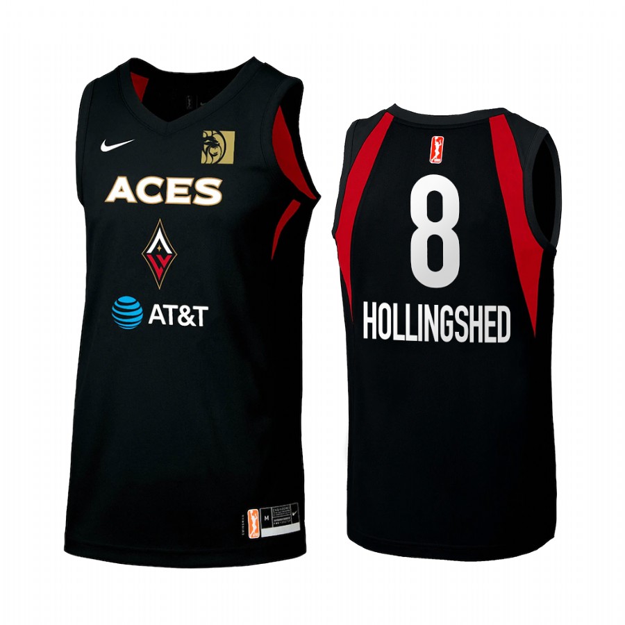 Las Vegas Aces Mya Hollingshed 2022 WNBA Draft Black #21 Women Round 1 Jersey