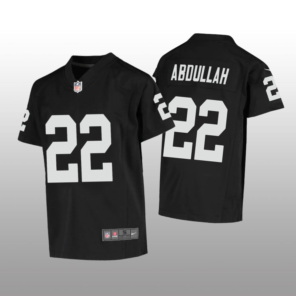 Las Vegas Raiders Ameer Abdullah Black Jersey Game - Youth