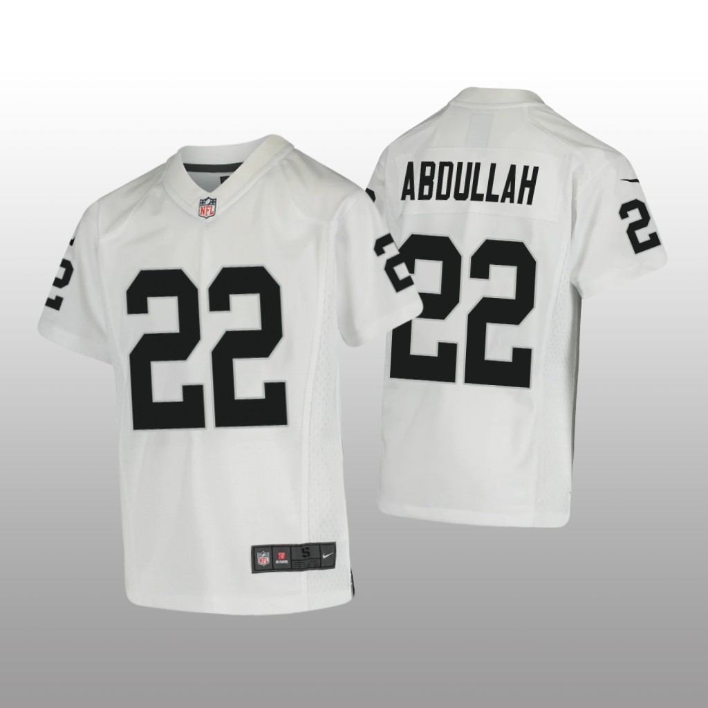Las Vegas Raiders Ameer Abdullah White Jersey Game - Youth