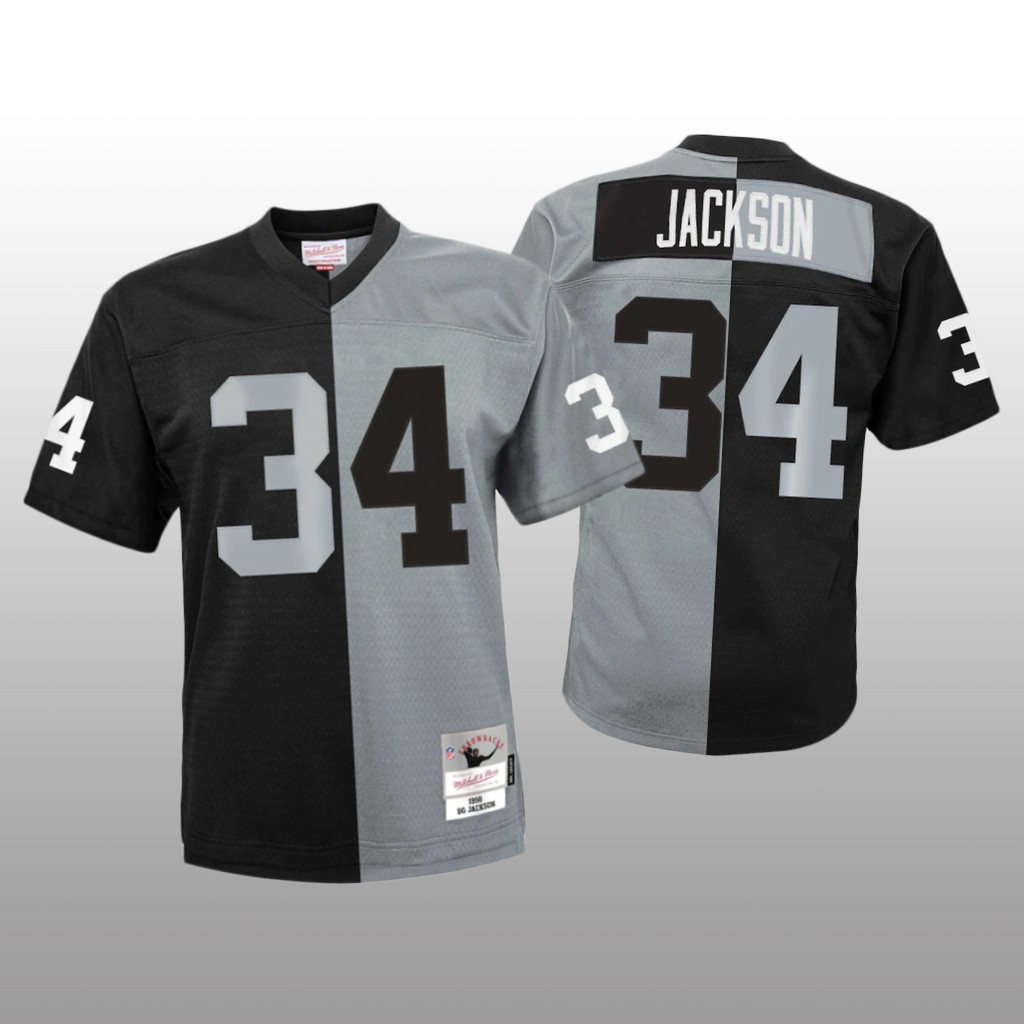 Las Vegas Raiders Bo Jackson Black Silver Jersey Split Legacy  - Youth