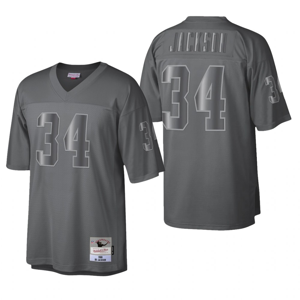 Las Vegas Raiders Bo Jackson Charcoal Retired Player 1988 Metal Legacy - Men's