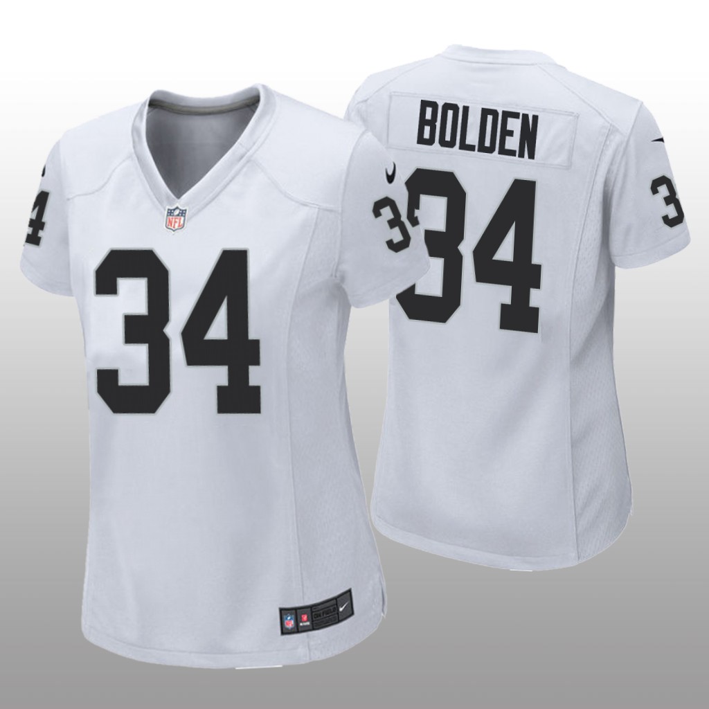 Las Vegas Raiders Brandon Bolden White Jersey Game - Women's