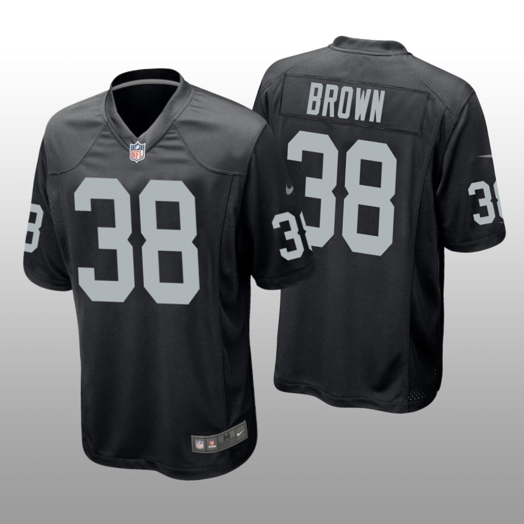 Las Vegas Raiders Brittain Brown Black Jersey Game - Men's