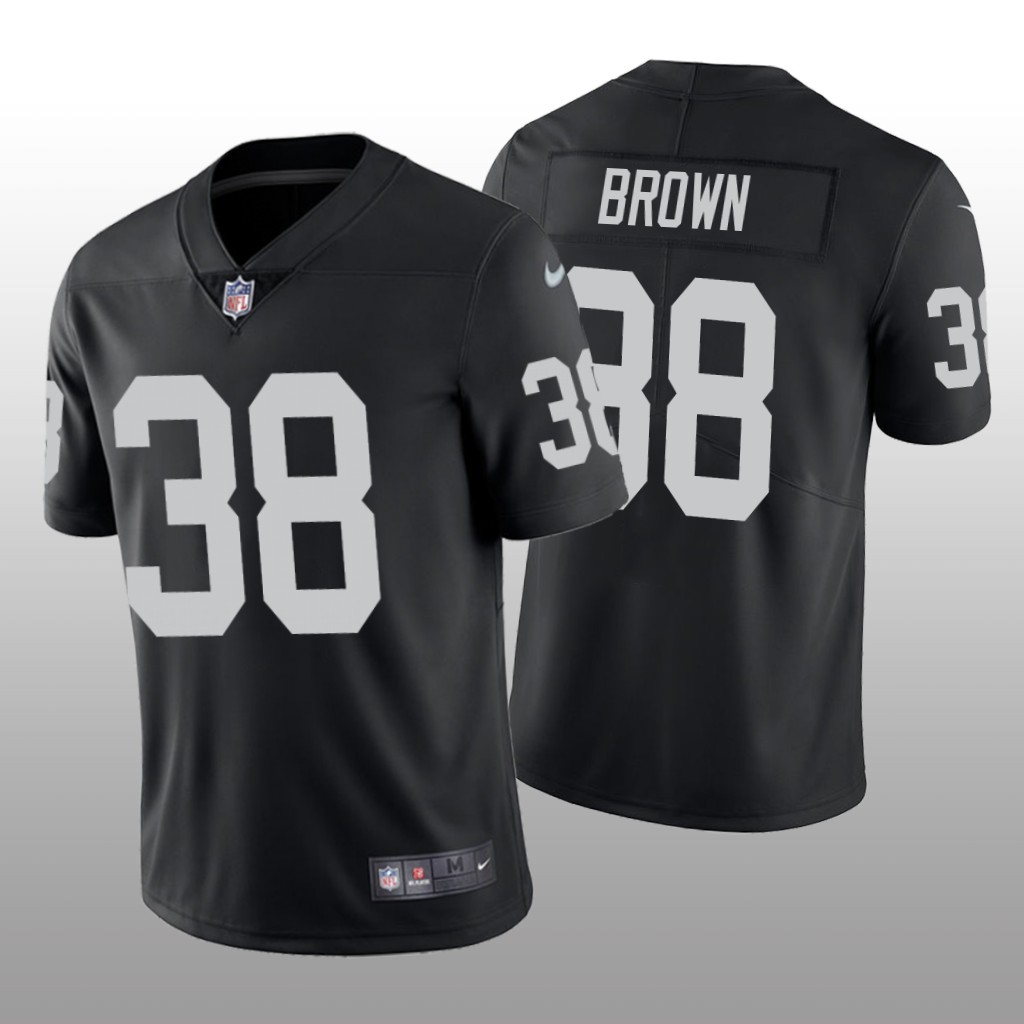 Las Vegas Raiders Brittain Brown Black Jersey Vapor Limited Men's