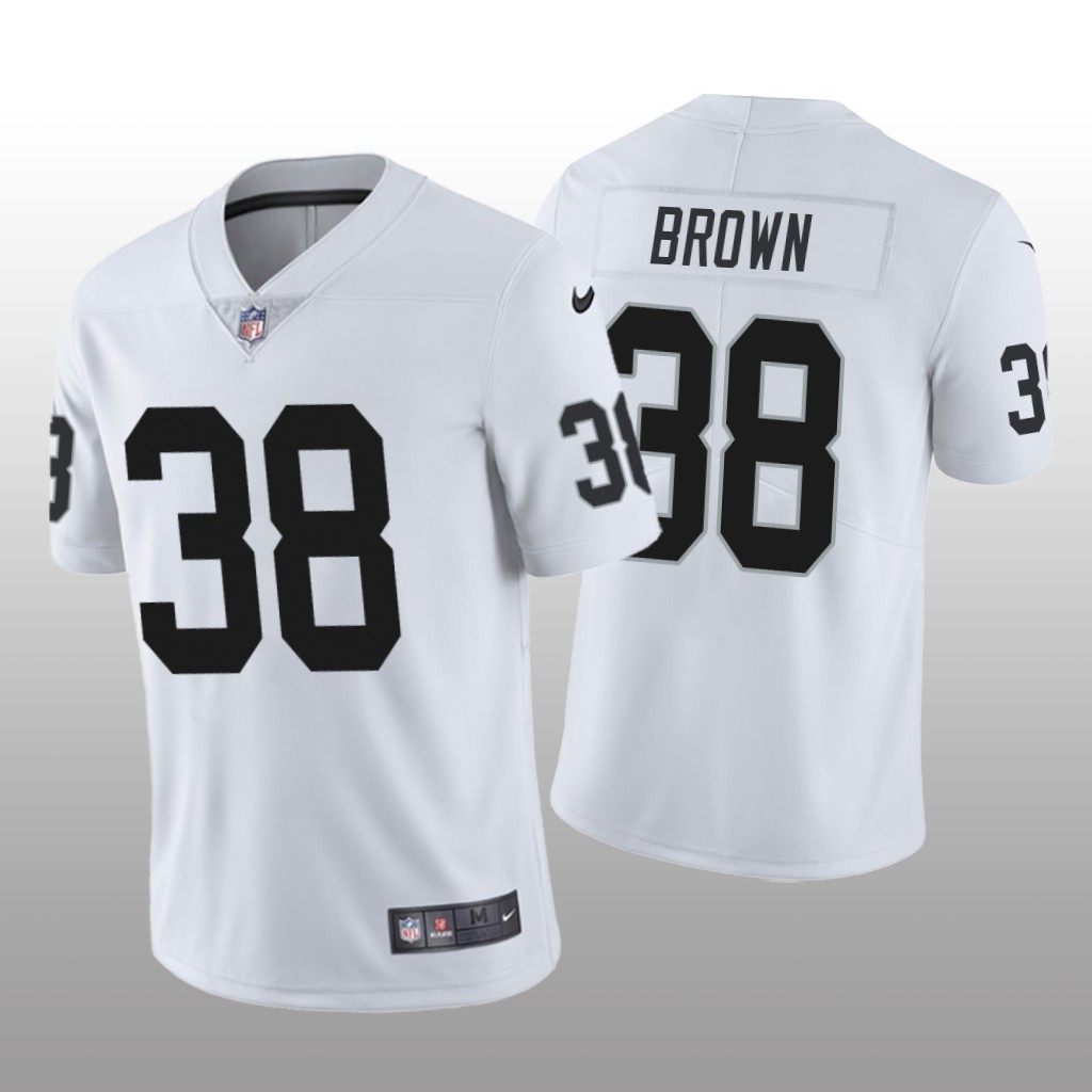Las Vegas Raiders Brittain Brown White Jersey Vapor Limited Men's