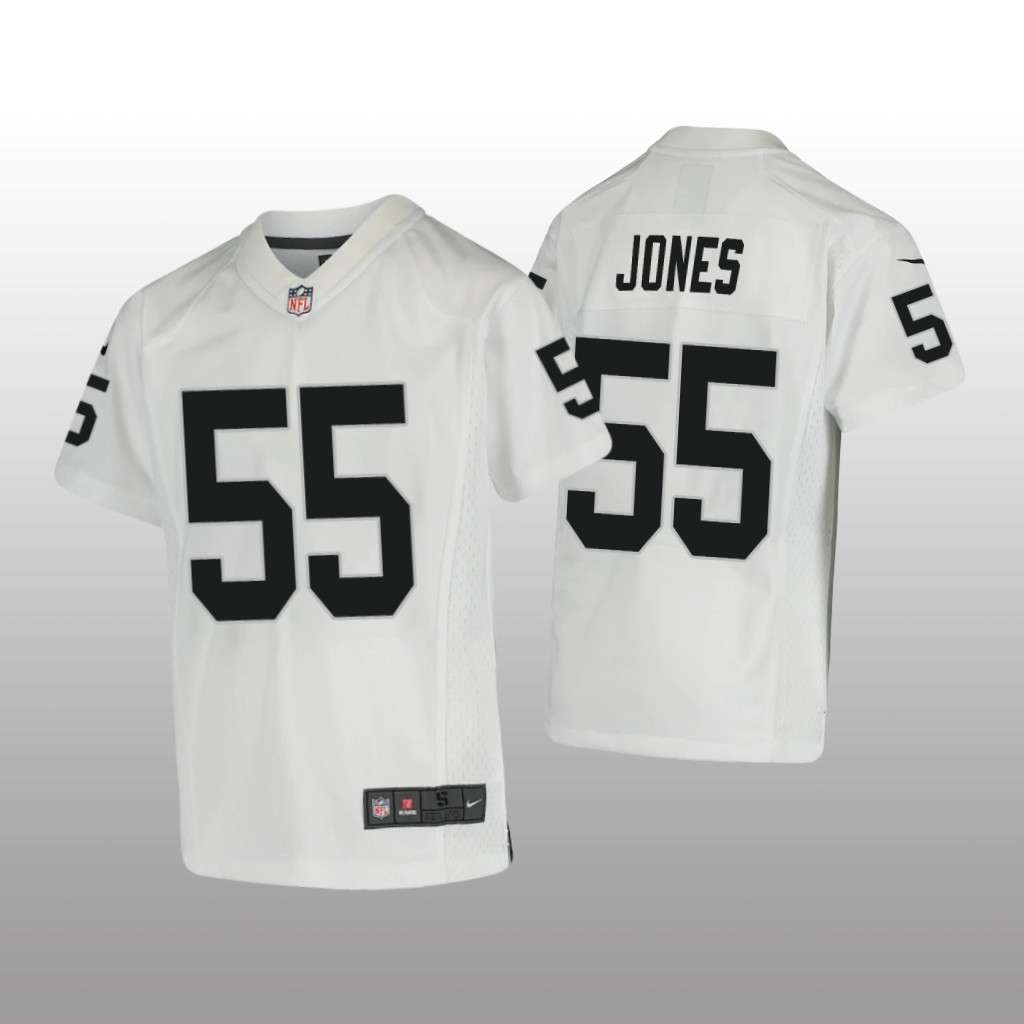 Las Vegas Raiders Chandler Jones White Jersey Game - Youth