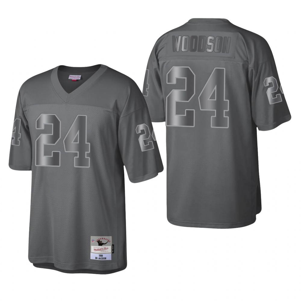 Las Vegas Raiders Charles Woodson Charcoal Metal Legacy 1988 Throwback - Men's