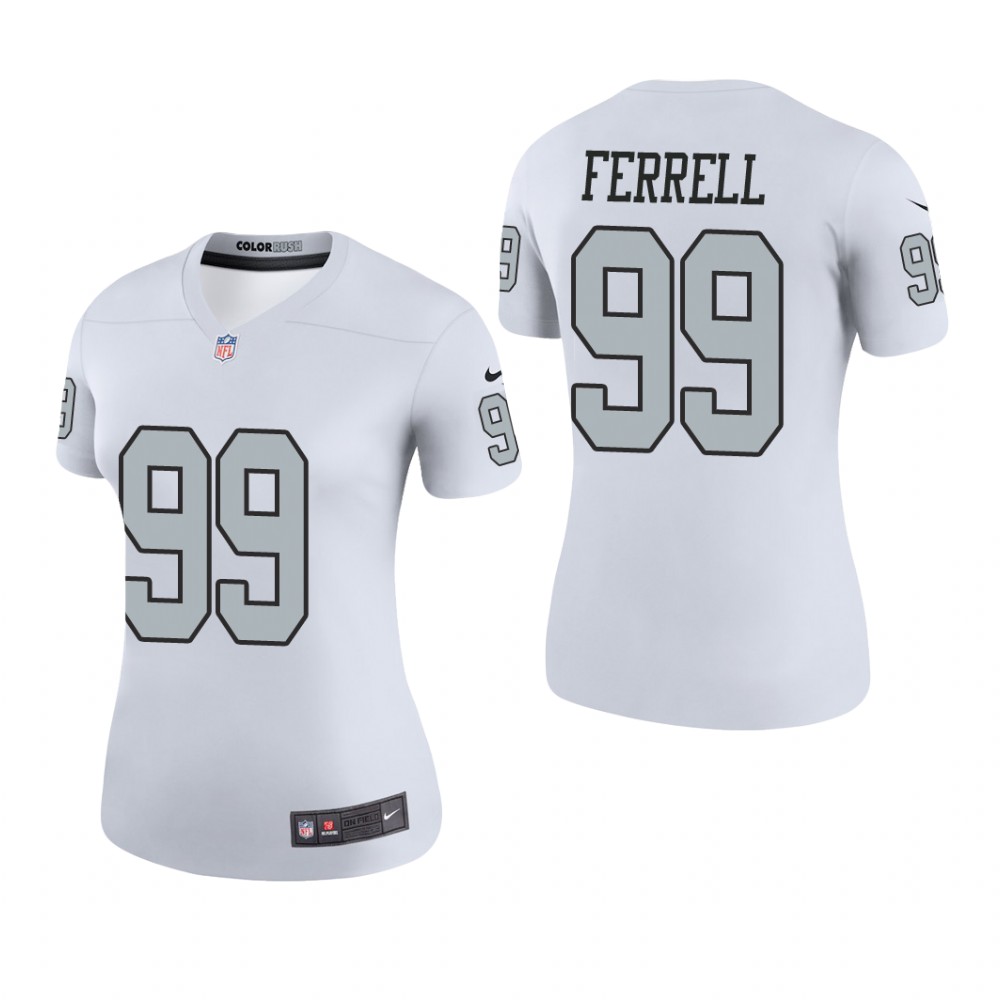 Las Vegas Raiders Clelin Ferrell White Jersey Color Rush Legend - Women's