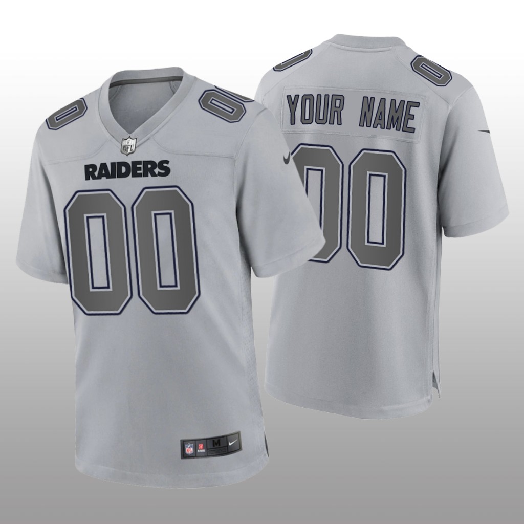 Las Vegas Raiders Custom Gray Jersey Atmosphere Fashion Game - Men's