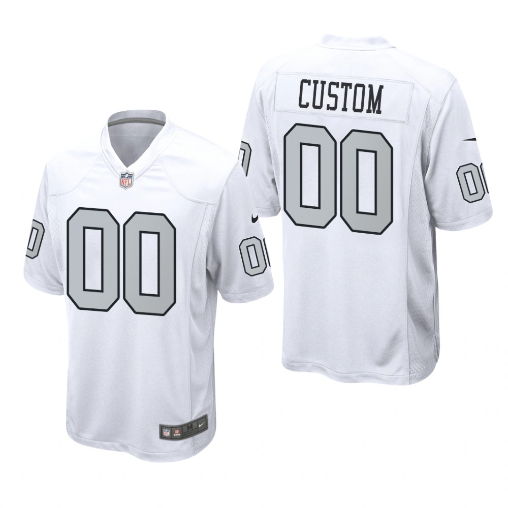 Las Vegas Raiders Custom White Jersey Alternate Game - Men's