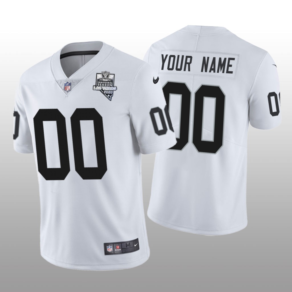 Las Vegas Raiders Custom White Vapor Limited Jersey 2020 Inaugural Season Men's