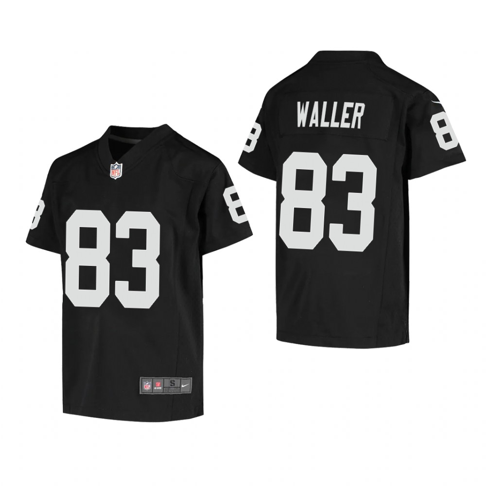 Las Vegas Raiders Darren Waller Black Jersey Game - Youth