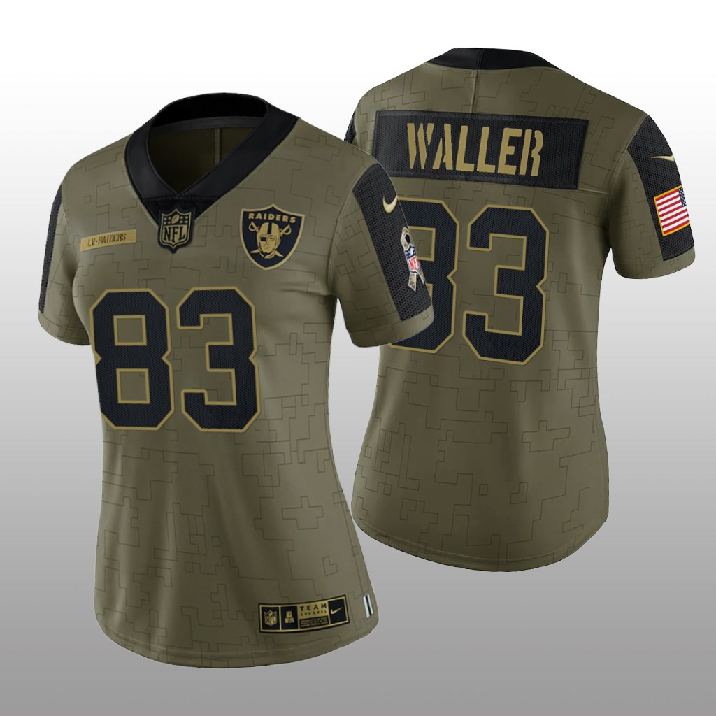 Las Vegas Raiders Darren Waller Olive Limited Jersey 2021 Salute To Service - Women's