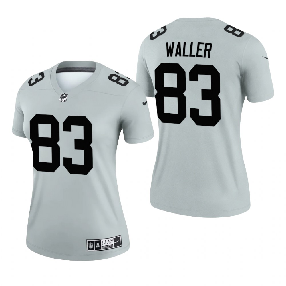 Las Vegas Raiders Darren Waller Silver Jersey Inverted Legend - Women's