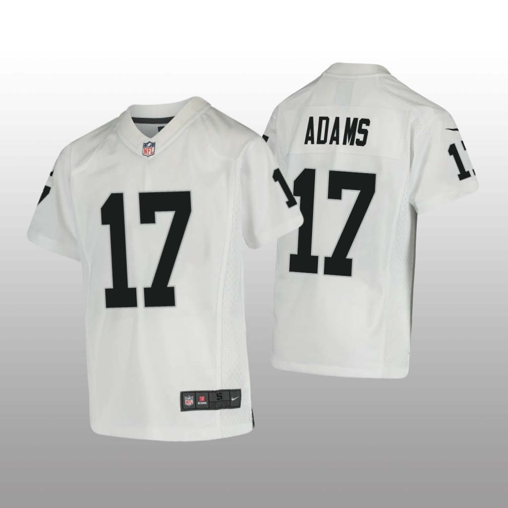 Las Vegas Raiders Davante Adams White Jersey Game - Youth