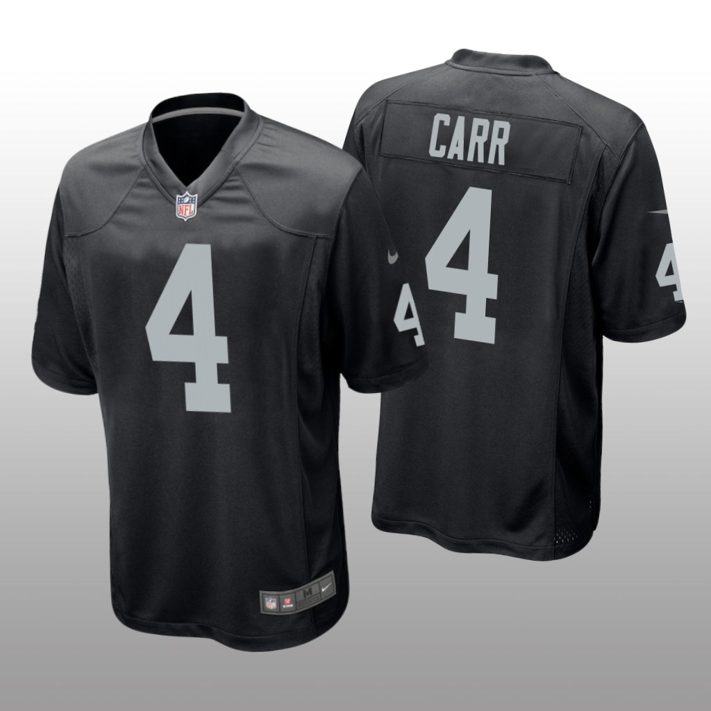 Las Vegas Raiders Derek Carr Black Jersey Game - Men's