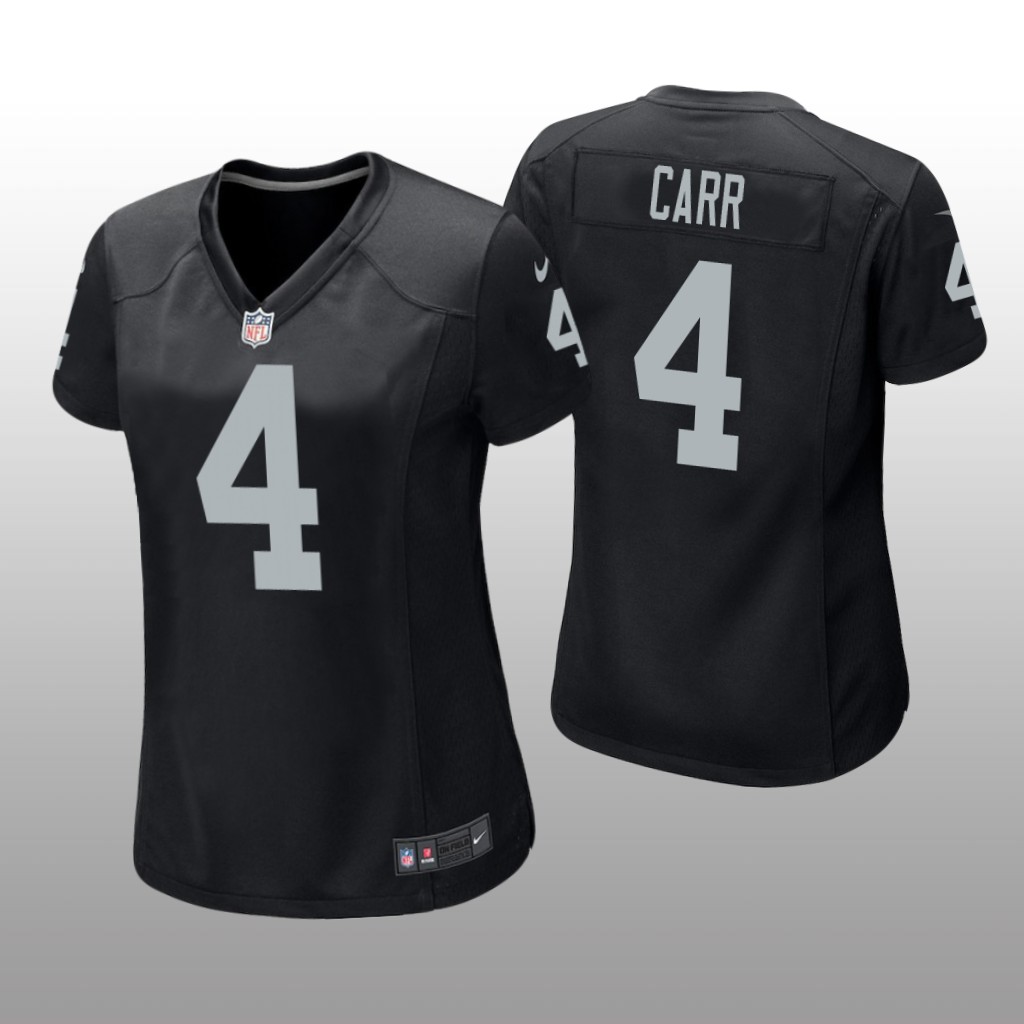 Las Vegas Raiders Derek Carr Black Jersey Game - Women's