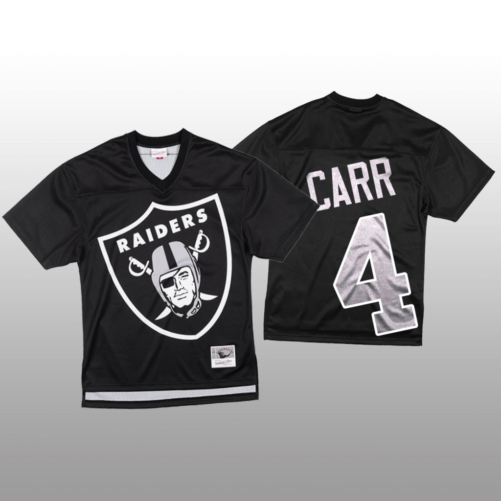 Las Vegas Raiders Derek Carr Mitchell & Ness Black Jersey Big Face - Men's