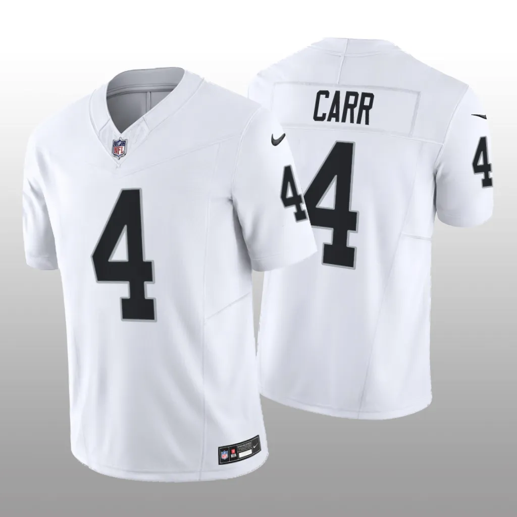 Las Vegas Raiders Derek Carr White Jersey 2020 Vapor F.U.S.E. Limited