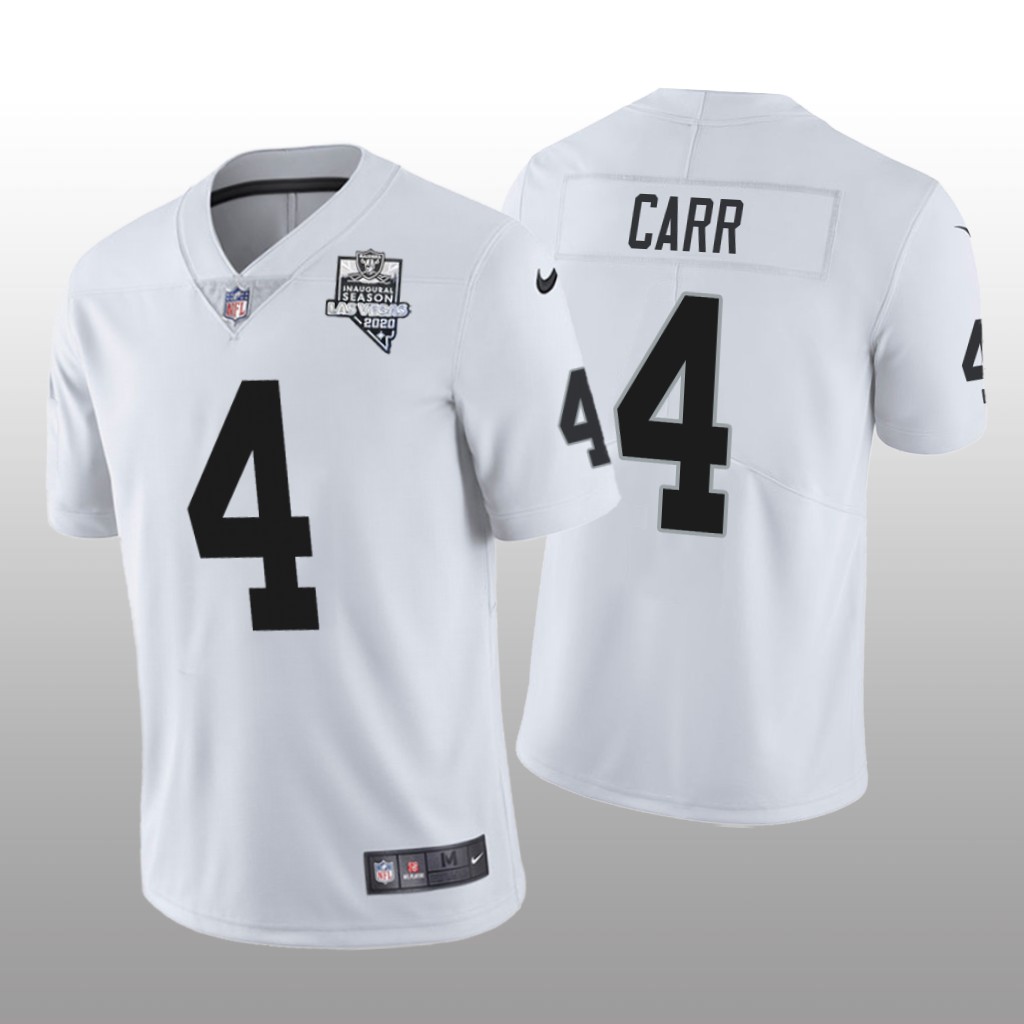Las Vegas Raiders Derek Carr White Vapor Limited Jersey 2020 Inaugural Season Men's