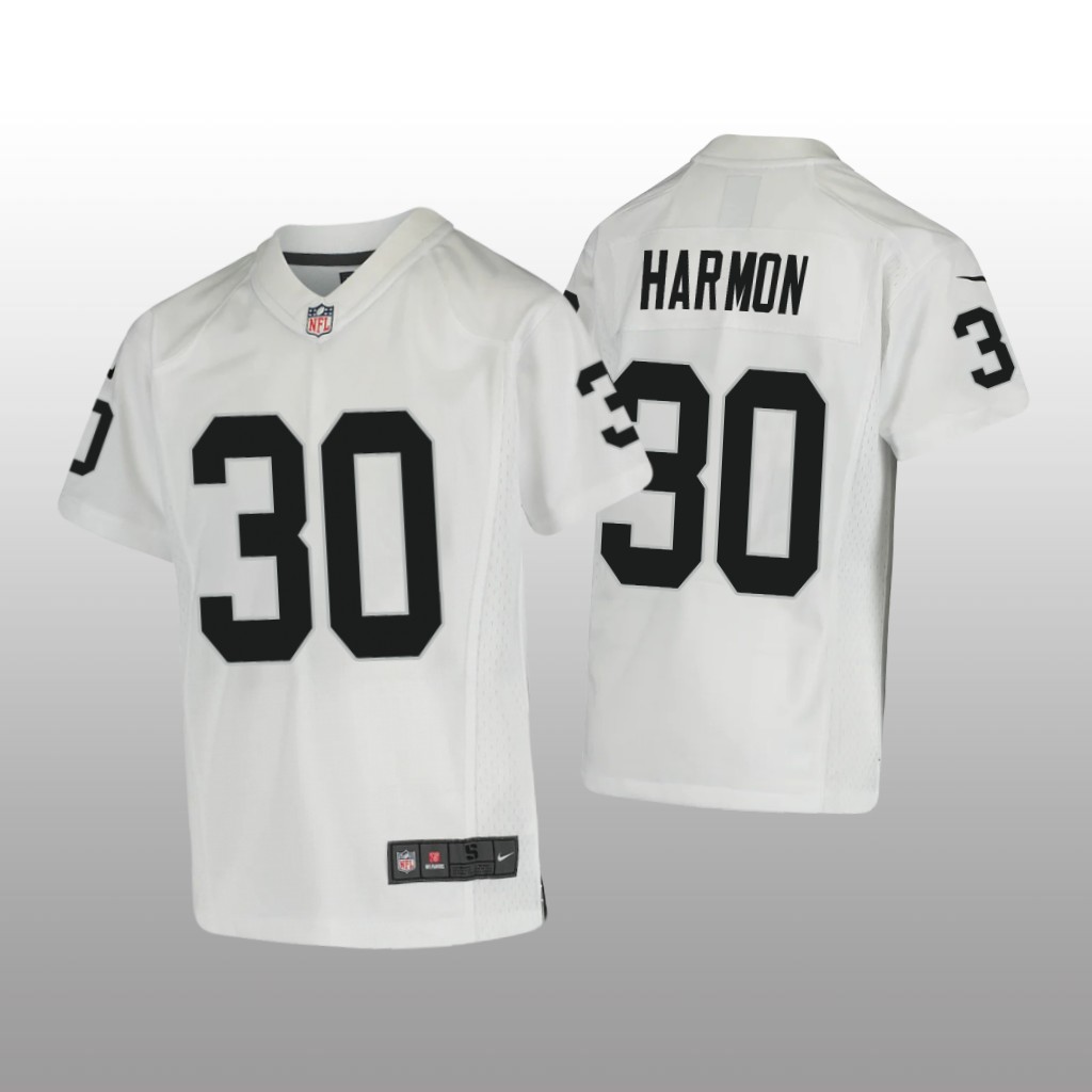 Las Vegas Raiders Duron Harmon White Jersey Game - Youth