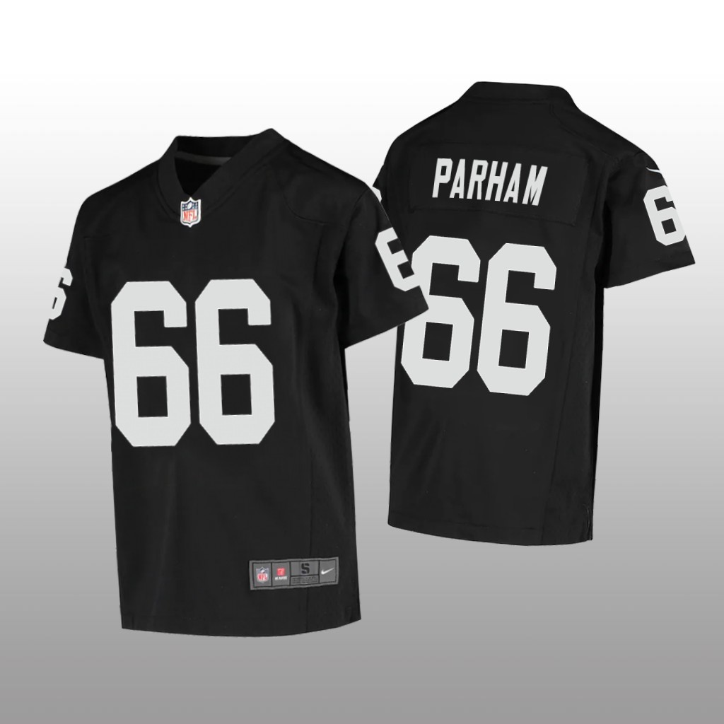 Las Vegas Raiders Dylan Parham Black Jersey Game - Youth