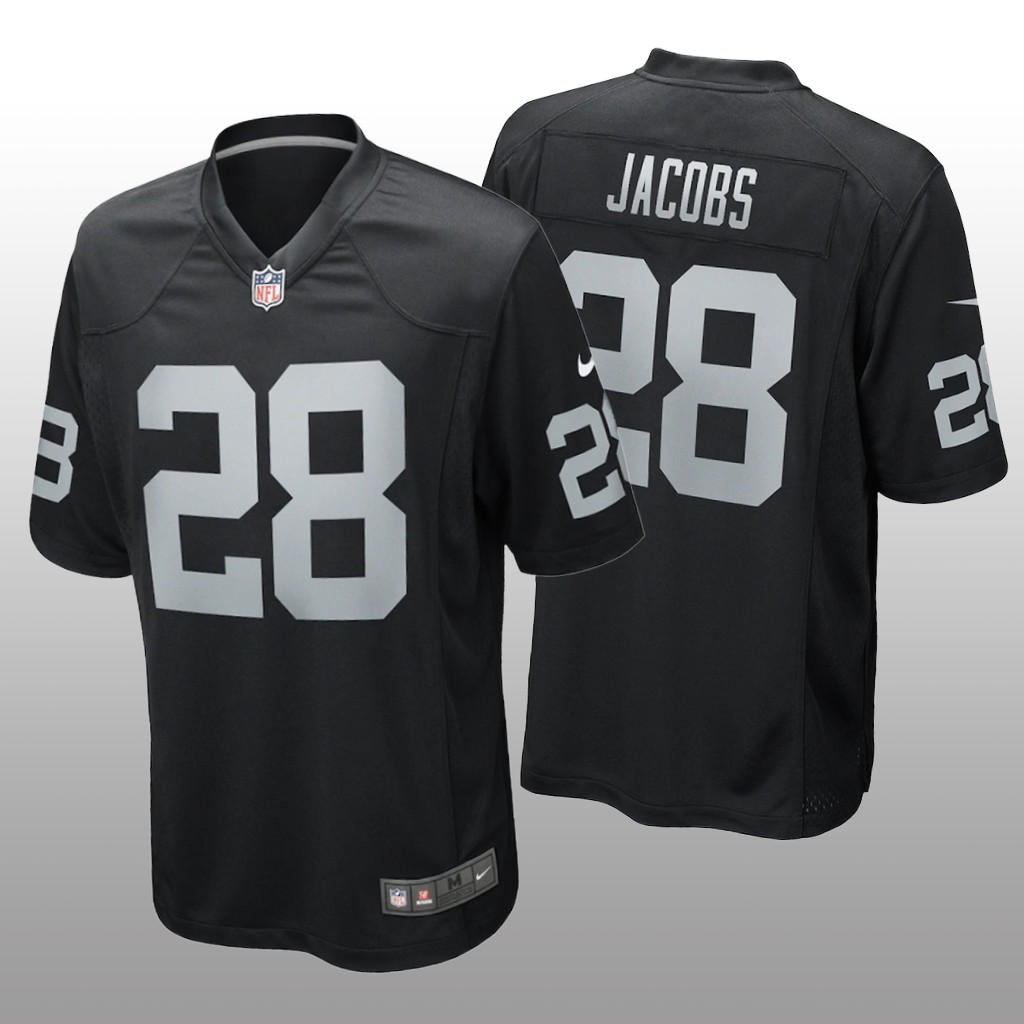 Las Vegas Raiders Josh Jacobs Black Jersey Game - Men's