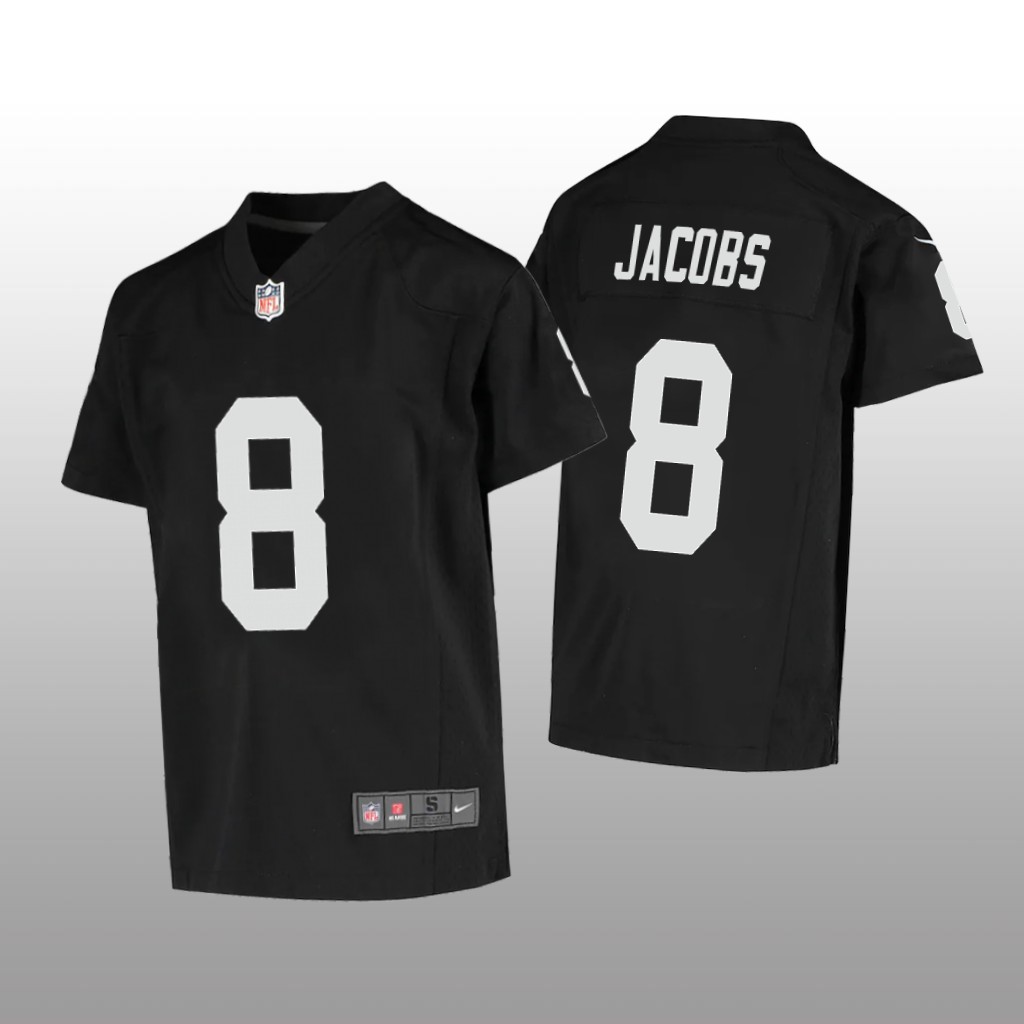 Las Vegas Raiders Josh Jacobs Black Jersey Game - Youth