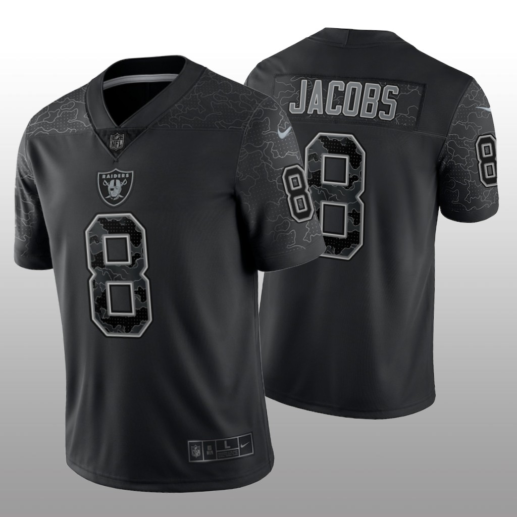 Las Vegas Raiders Josh Jacobs Black Jersey Reflective Limited  - Men's