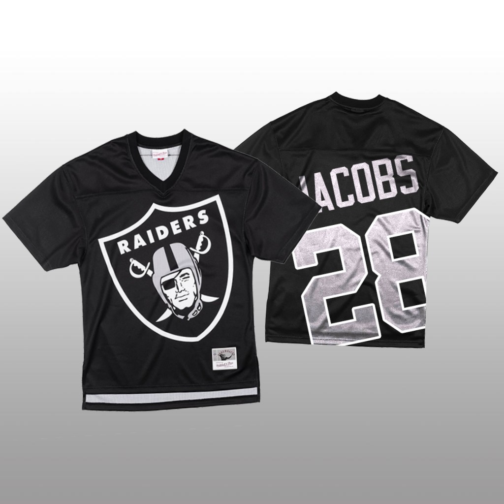 Las Vegas Raiders Josh Jacobs Mitchell & Ness Black Jersey Big Face - Men's