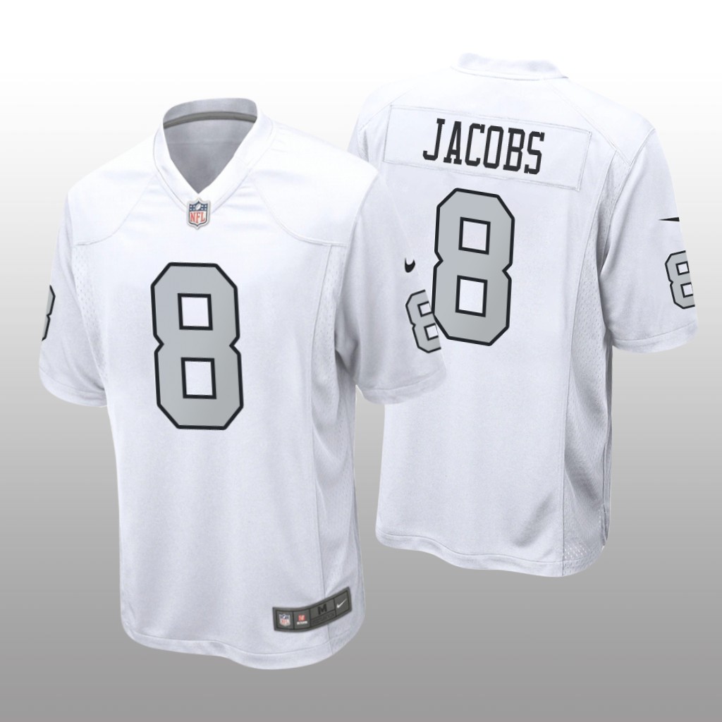 Las Vegas Raiders Josh Jacobs White Jersey Alternate Game - Men's