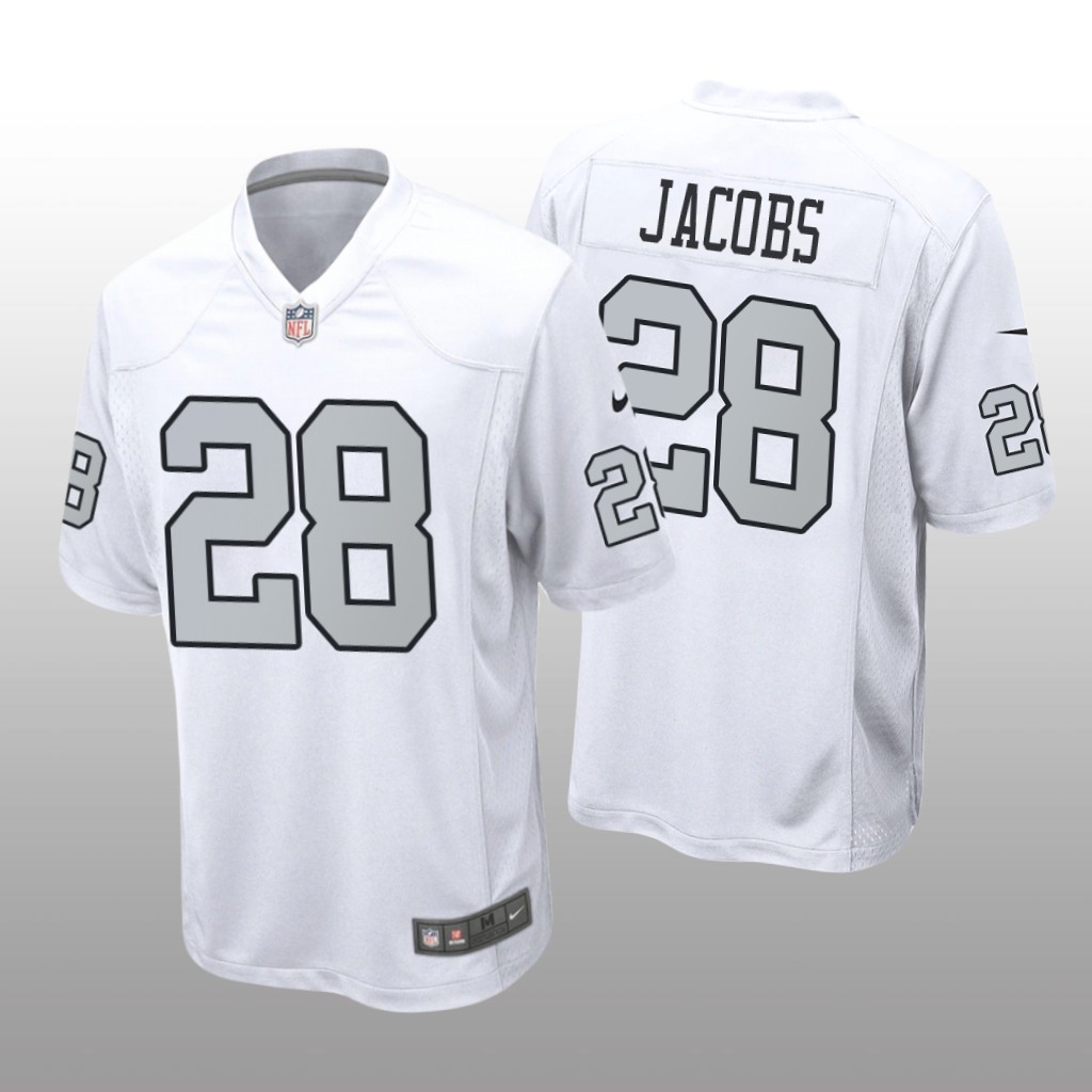 Las Vegas Raiders Josh Jacobs White Jersey Alternate Game - Men's