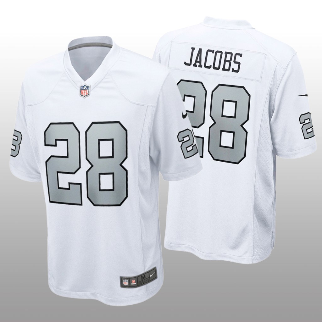 Las Vegas Raiders Josh Jacobs White Jersey Game - Men's