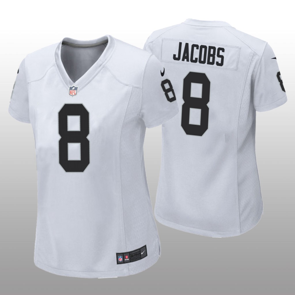 Las Vegas Raiders Josh Jacobs White Jersey Game - Women's