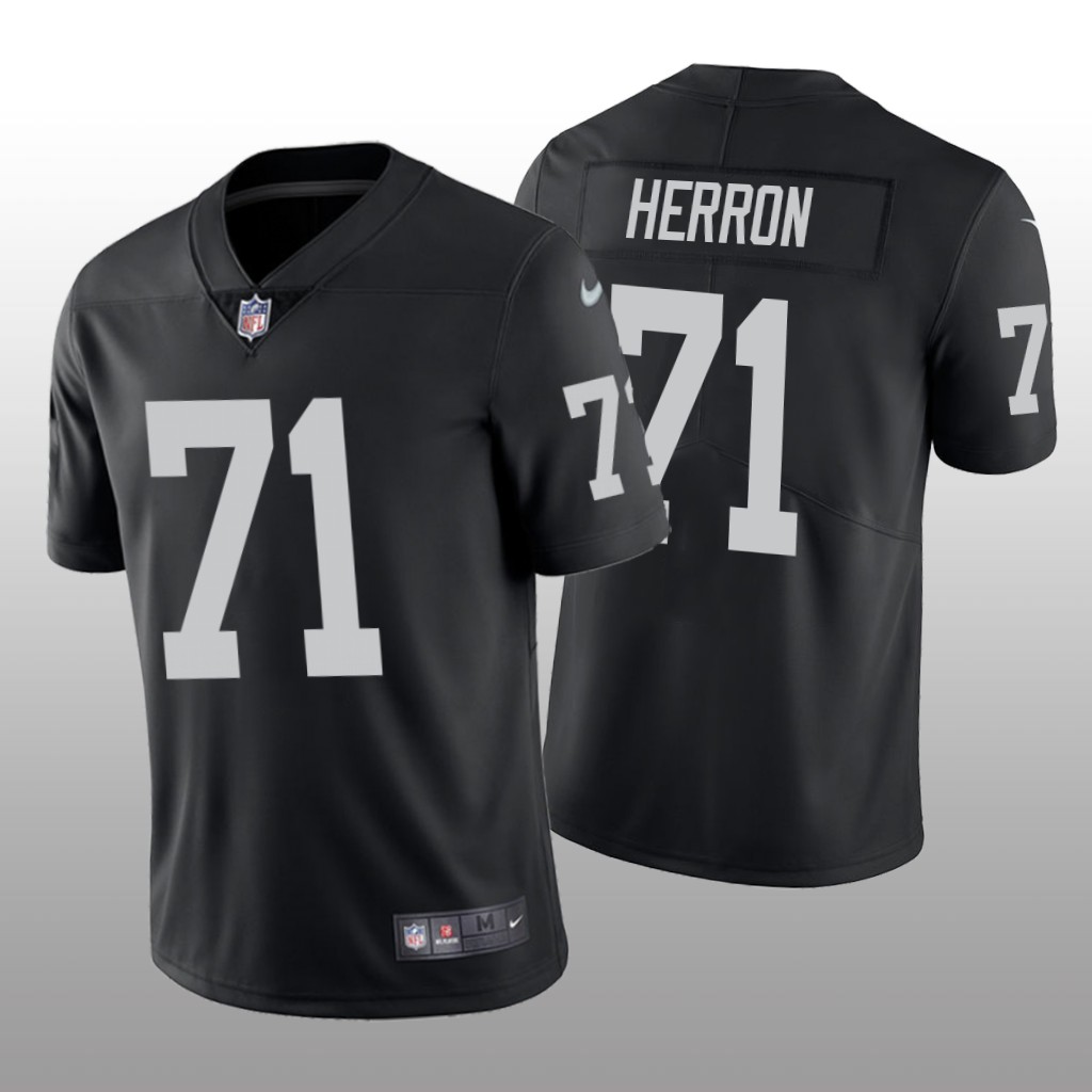 Las Vegas Raiders Justin Herron Black Jersey Vapor Limited Men's