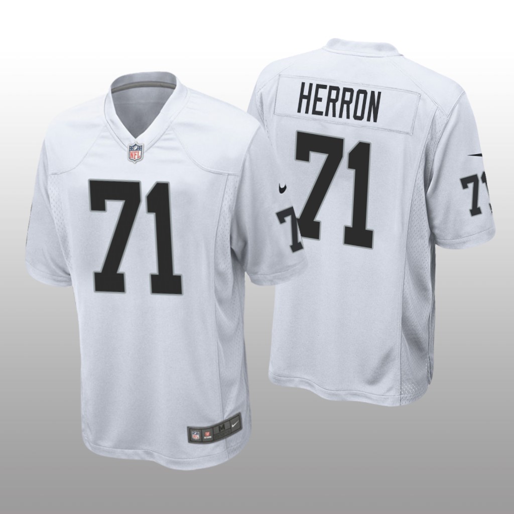 Las Vegas Raiders Justin Herron White Jersey Game - Men's