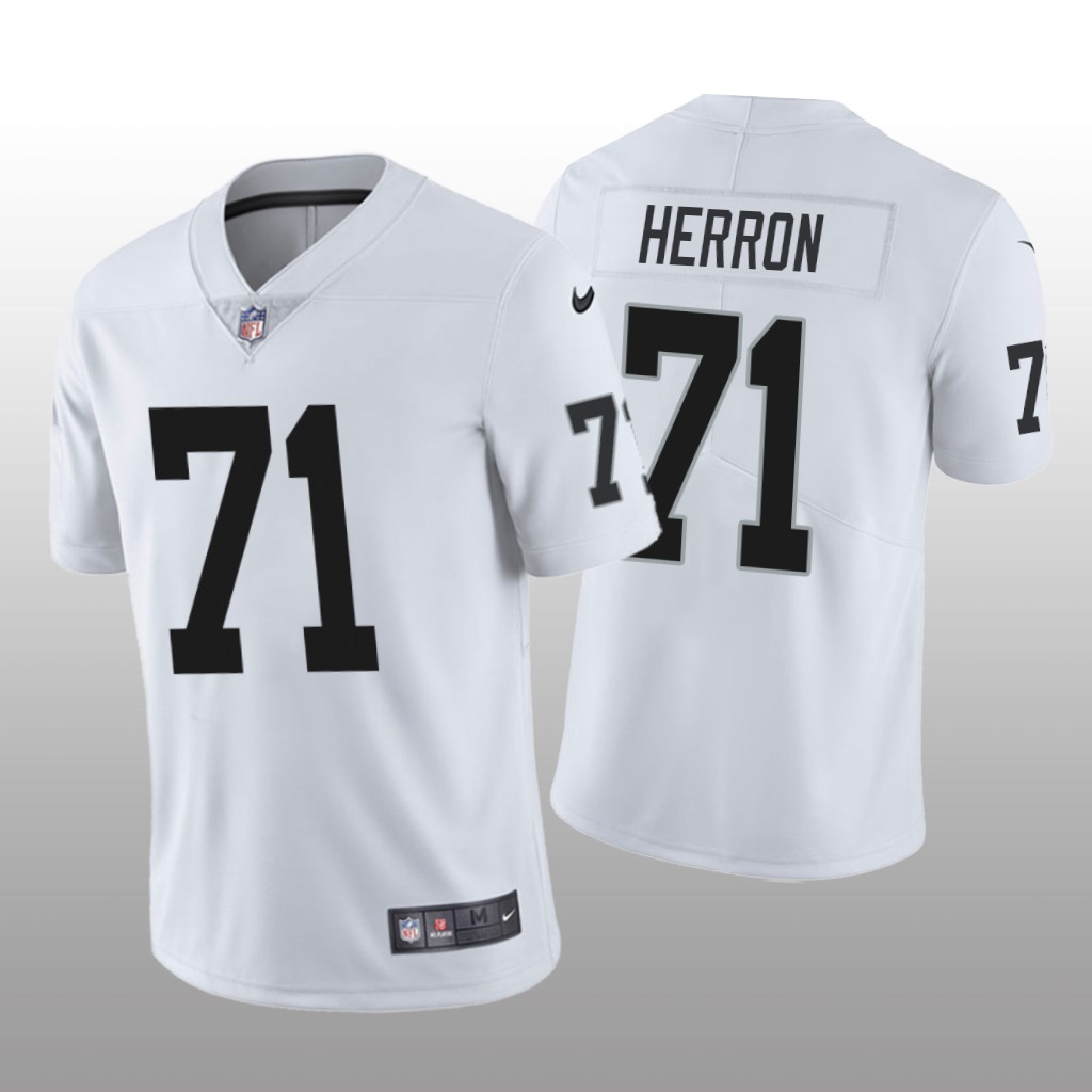 Las Vegas Raiders Justin Herron White Jersey Vapor Limited Men's