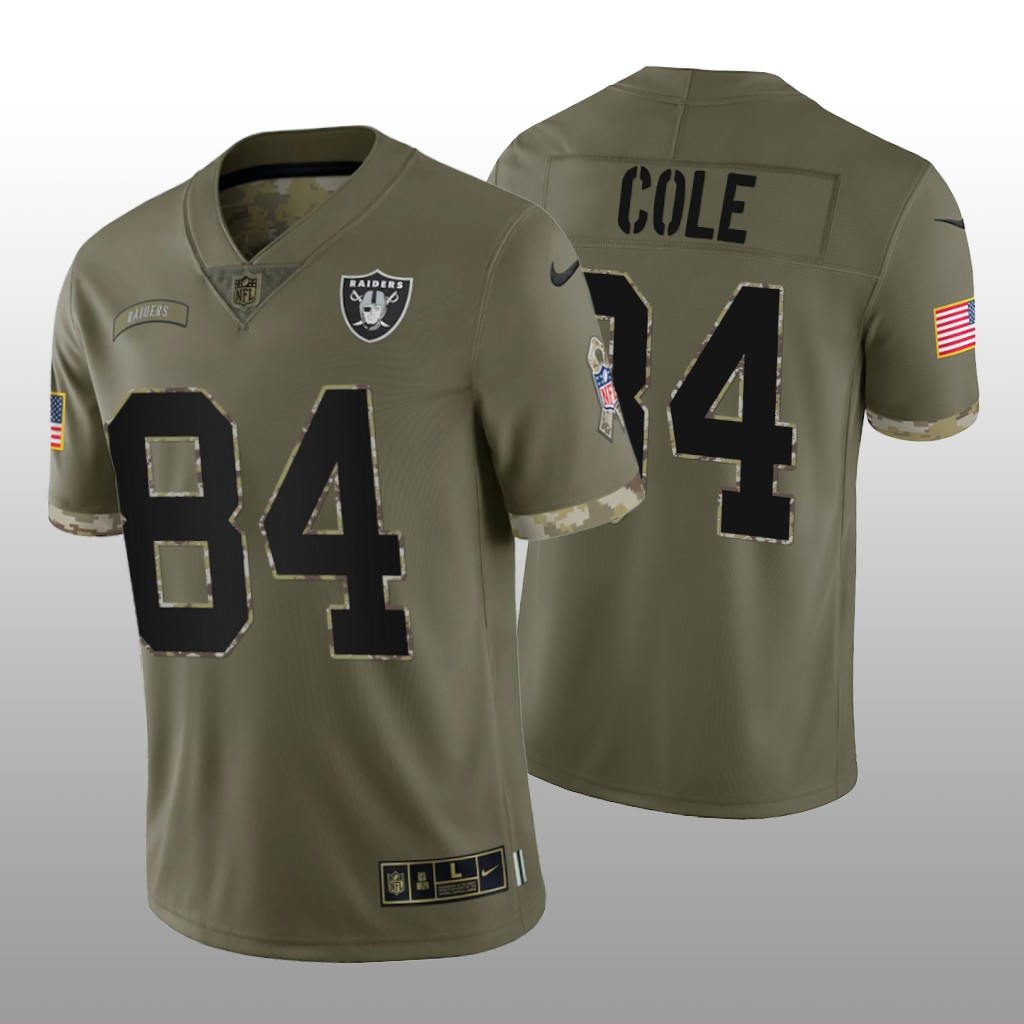 Las Vegas Raiders Keelan Cole Olive Limited Jersey 2022 Salute To Service - Men's