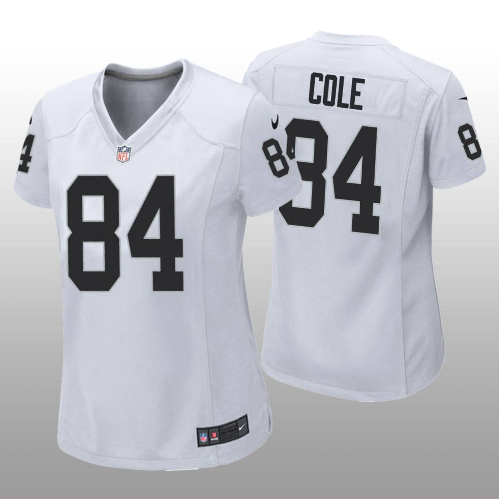 Las Vegas Raiders Keelan Cole White Jersey Game - Women's