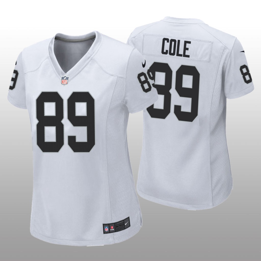 Las Vegas Raiders Keelan Cole White Jersey Game - Women's