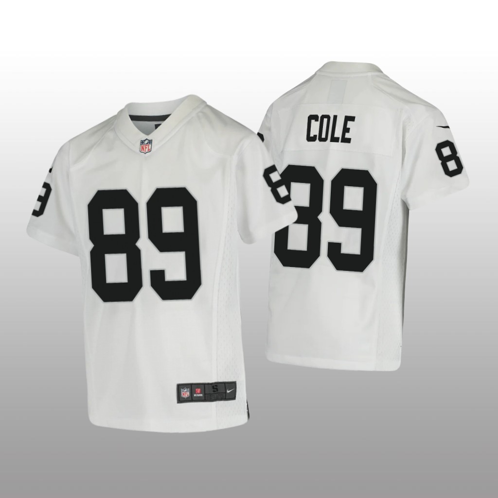 Las Vegas Raiders Keelan Cole White Jersey Game - Youth
