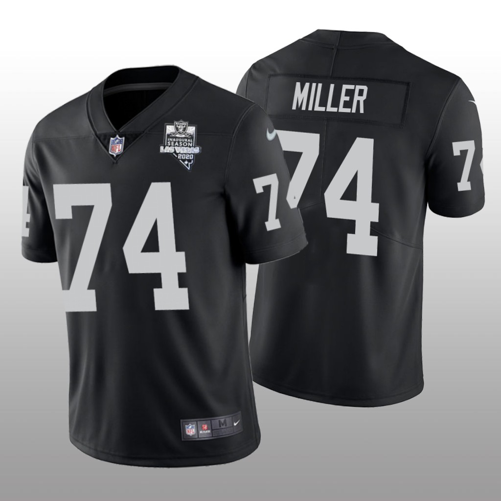 Las Vegas Raiders Kolton Miller Black Vapor Limited Jersey 2020 Inaugural Season Men's
