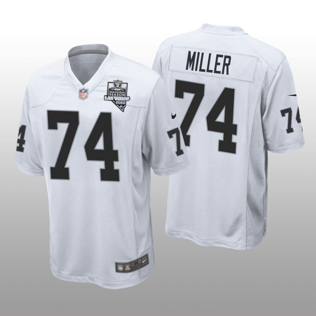 Las Vegas Raiders Kolton Miller White Game Jersey Inaugural Season - Men's
